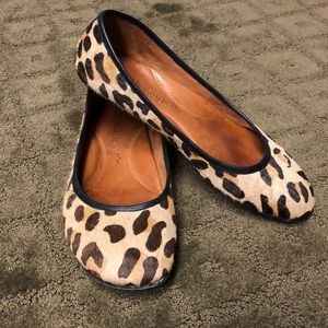Animal print ballet flats